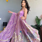 Lilac Purple Peacock Anarkali
