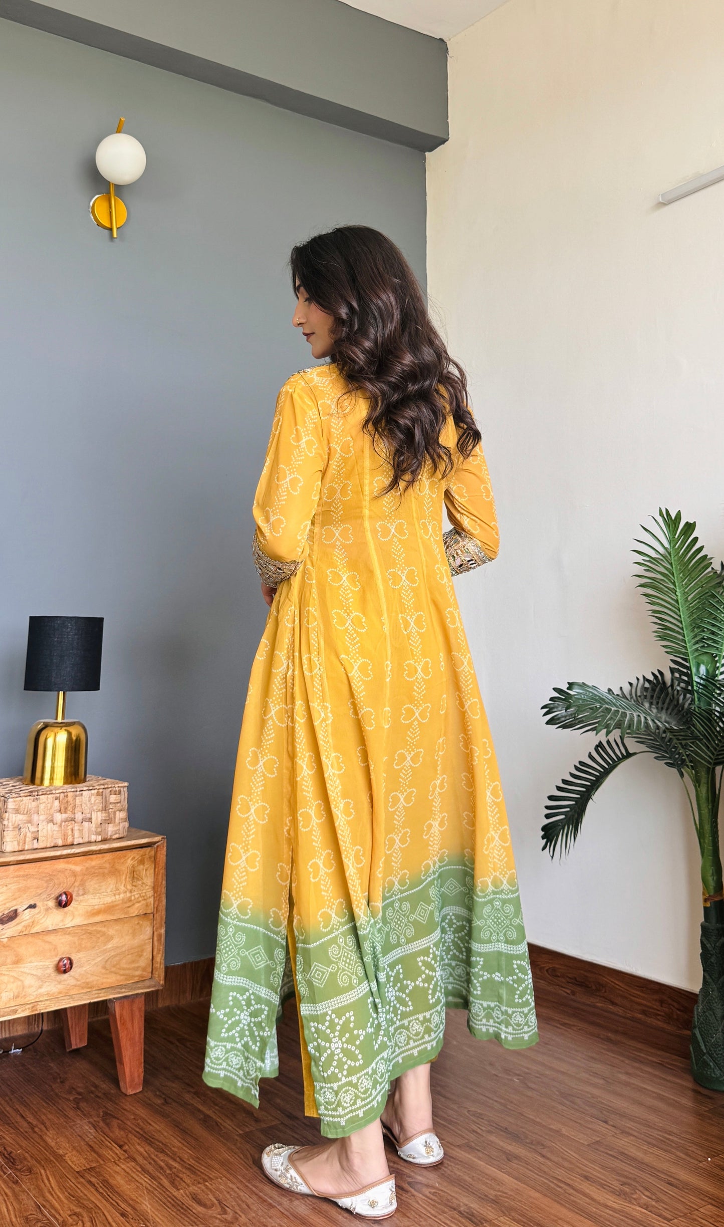 Lime Pistachio Mirro Kurta Pant