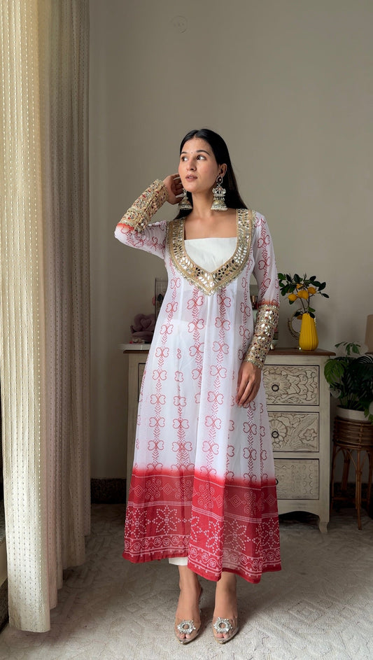 Laal Gulab Mirror Kurta Pant