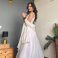 White Coral Gold Embriodery Lehanga choli with Dupatta