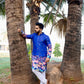 Purple Cattle Embroidered Kurta