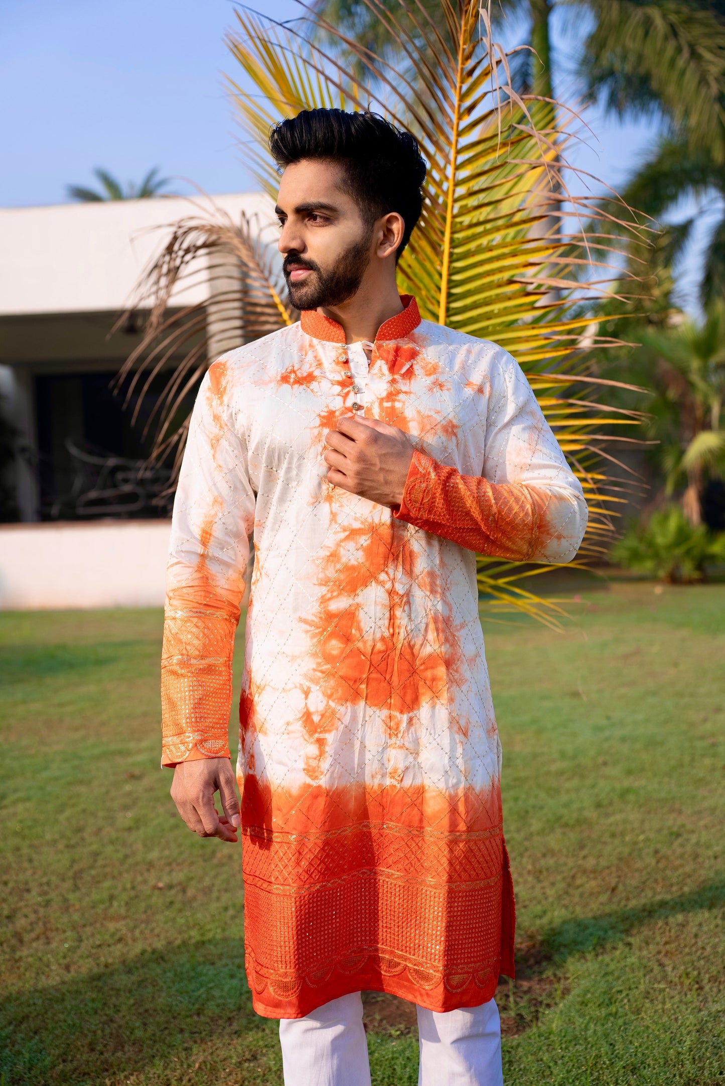 Rauf Batik Embroidery Kurta