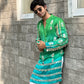 Trendy Chartreuse Ombré Kurta with Mirror Details
