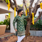 Mens Jashn Floral Embroidered Silk Kurta