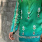 Trendy Chartreuse Ombré Kurta with Mirror Details