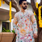 Ivory Mens Nicobar Printed Kurta