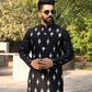 Soul Black white Embroidery Silk Kurta