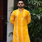 Yellow Optimism White Batik Kurta