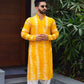 Yellow Optimism White Batik Kurta