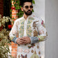 White salt cream multicolour embrioder kurta