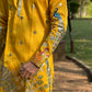 Sunshine Yellow Kurta with Traditional Deer and Peacock Print Kurta