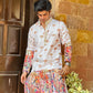 White Kurta with Beautiful Rainbow Embroidery