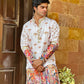White Kurta with Beautiful Rainbow Embroidery