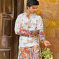White Kurta with Beautiful Rainbow Embroidery