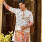 White Kurta with Beautiful Rainbow Embroidery