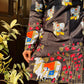 Elegant Black Crape Kurta with Traditional Cow Design Kurta