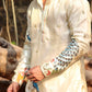 White Peacock Tissue Silk Kurta