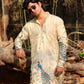 White Peacock Tissue Silk Kurta