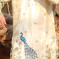 White Peacock Tissue Silk Kurta