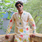 White Multi Flower Embroidered Tissue Kurta