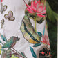 Jacquard Check Floral Print kurta with Mirror Border
