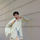 Safed Rangeela Mor Kurta With Koti