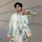Safed Rangeela Mor Kurta With Koti