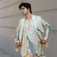 Safed Rangeela Mor Kurta With Koti