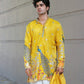 Yellow Rangeela Mor Kurta With Koti