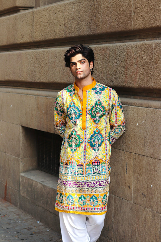 RajaRani Yellow Kurta