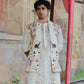 Off White Embriodery Elephant Koti , Kurta And Dupatta