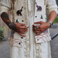 Off White Embriodery Elephant Koti , Kurta And Dupatta