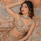 Peach All Over Worked Embroidery Lehenga