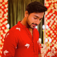 Red Cotton Satin Kurta with Delicate White Embroidery