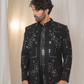 Black Indo Western Mirror Work