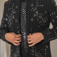 Black Indo Western Mirror Work
