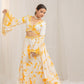 Whimsical Ruffle Crop Top and Lehenga Set