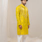 Green Raw Silk Mirror Kurta
