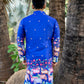 Purple Cattle Embroidered Kurta
