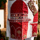 White spandex Multicolour embriodery Kurta