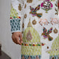 White salt cream multicolour embrioder kurta