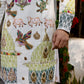 White salt cream multicolour embrioder kurta