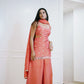 Alaya mefil Crimson Kurta Sharara Set