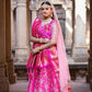 Bridal Pink lehenga With Silk And Net dupatta